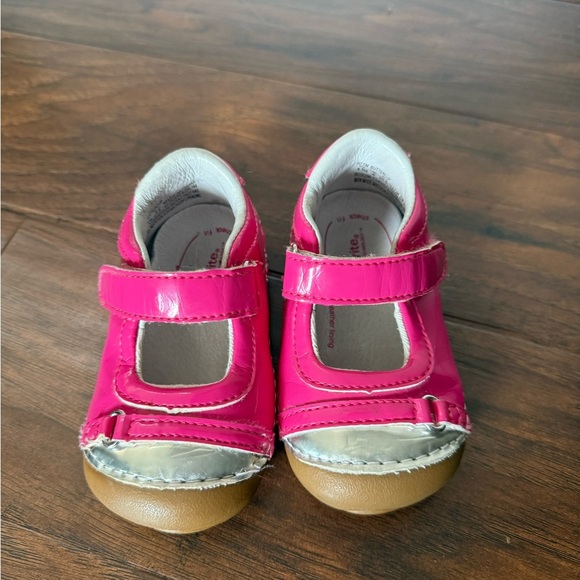 Stride Rite Soft Motion Buttercup Pink Patent Leather Mary Jane Shoes-Size 4.5 - Picture 1 of 11